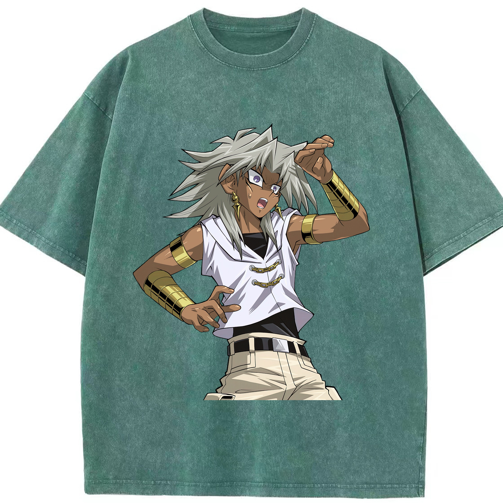 （画像用） 遊☆戯☆王 Yu-Gi-Oh! 綿100% ヴィンテージ風 半袖Tシャツ（フロントプリント）